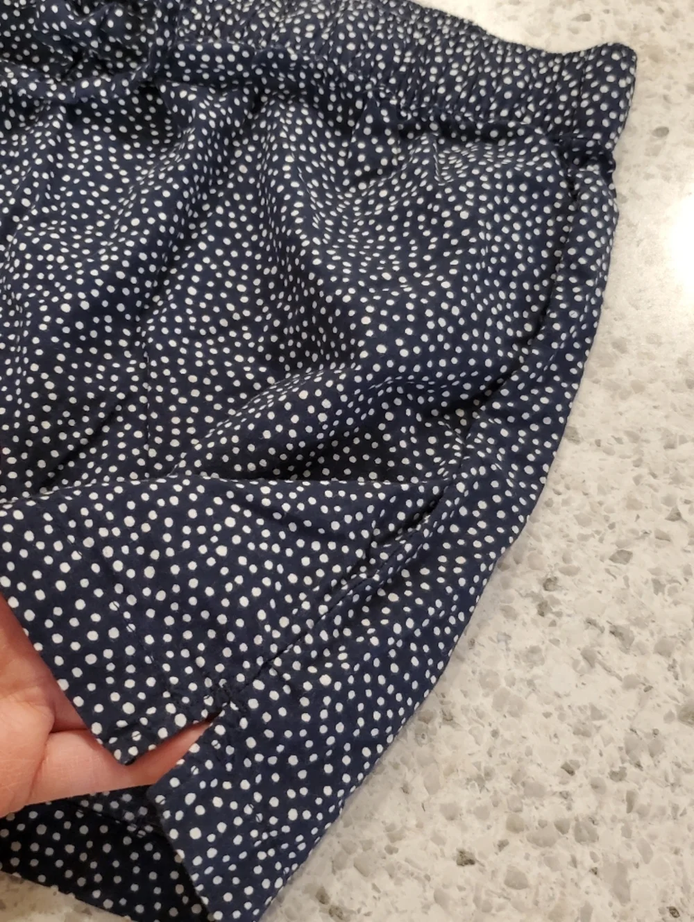 Gap Body Medium Cotton shorts Navy White polka Dots Oversized Flowy Wide Leg - Picture 2 of 15